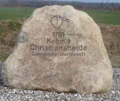 Gedenkstein Christiansheide in Handewitt (8. Kolonie)