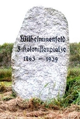 Gedenkstein Wilhelminenfeld in Leck (6. Kolonie)