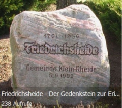 Gedenkstein in Friedrichsheide (4. Kolonie)